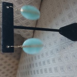 Green jade 14k gold accents earrings purchased in prominent jewelry store